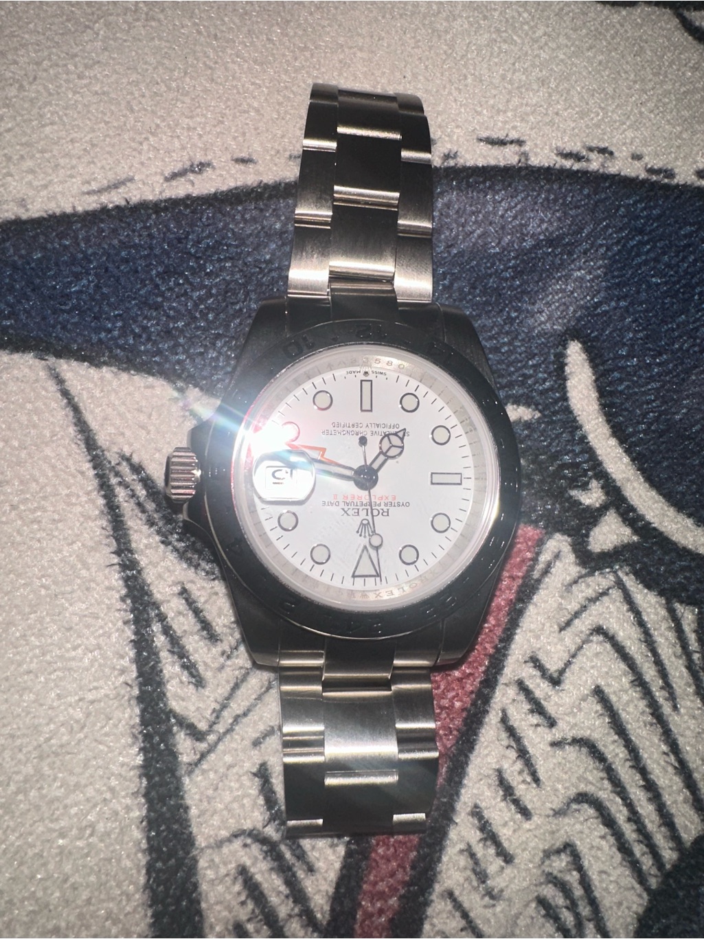 Rolex Stainless Steel Watch  White Dial